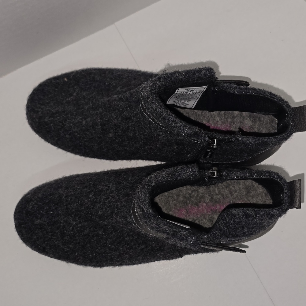 Bearpaw Solstice Women’s Size 7 Ankle Bootie WOOL Winter SIDE ZIP Gray - Picture 7 of 16
